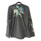 Johnny Was Belina Slit Sleeve Tee Cotton Embroidered Floral Shirt Black Top NEW