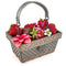 Mary Frances Berry Beautiful Top Handle Red Flowers Beaded Bag Strawberry Basket Handbag Purse NEW