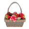 Mary Frances Berry Beautiful Top Handle Red Flowers Beaded Bag Strawberry Basket Handbag Purse NEW