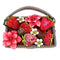 Mary Frances Berry Beautiful Top Handle Red Flowers Beaded Bag Strawberry Basket Handbag Purse NEW