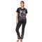Johnny Was Paris Crew Tee Short Floral Embroidered Cotton Shirt Black Top NEW