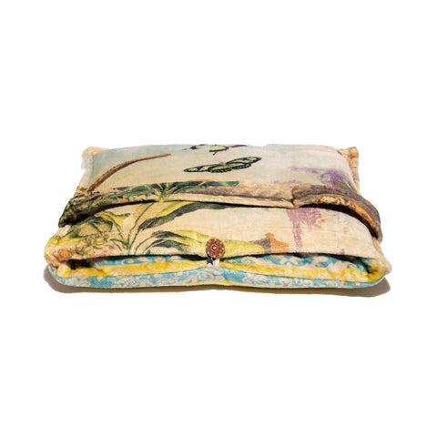 Johnny Was Rawi Travel Blanket Reversible Scarf Print Cozy Home Lounge Nature NEW