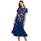 Johnny Was Gracey Crew Neck Swing Long Dress Black Butterfly Embroidered XXL NEW