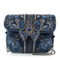 Mary Frances Navy Blue Alchemy Butterfly Crossbody Beaded Bag Floral Handbag Denim Purse NEW