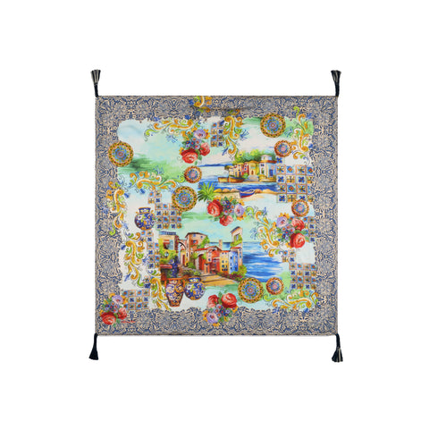 Johnny Was Janie Favorite Christy Short Sleeve V Neck Swing Tee Floral Shirt Green Blue Top NEW