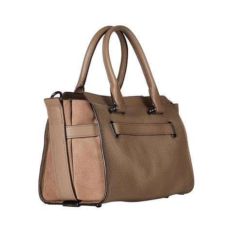 Coach Swagger 27 Dark Stone Leather Suede Handbag Shoulder Bag Beige Purse NEW
