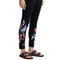Johnny Was Cora Legging Cotton Floral Embroidery Leggings Pants Flower Black NEW