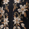 Johnny Was Raw Seam Corinthe Tee Floral Embroidered Cotton Shirt Black Top NEW
