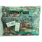 Johnny Was Christy Travel Blanket Cozy Reversible Floral City Lounge Green Blue NEW