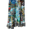 Johnny Was Janie Favorite Christy Asymmetric Hem Short Sleeve Dress Floral Green Blue NEW