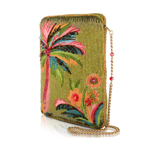 Mary Frances Endless Summer Mini Crossbody Handbag Palm Tree Bag Green Purse NEW