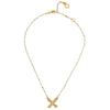French Kande Micro Peruvian Opal Necklace French Kiss 24K Gold Plate Necklace NEW