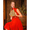 Mary Frances Glittering Joy Christmas Tree Zip Handbag Holiday Gold Bag Purse NEW