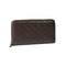 Gucci Italy Signature Continental Wallet Brown Chocolate Zip Leather Purse NEW