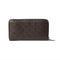 Gucci Italy Signature Continental Wallet Brown Chocolate Zip Leather Purse NEW