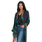 Johnny Was Heron Long Reversible Kimono Silk Bird Embroidery Black Yellow NEW