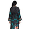 Johnny Was Heron Long Reversible Kimono Silk Bird Embroidery Black Yellow NEW
