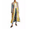Johnny Was Heron Long Reversible Kimono Silk Bird Embroidery Black Yellow NEW