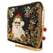 Mary Frances Holiday Magic Santa Beaded Zip Christmas Handbag Bag Black Purse NEW