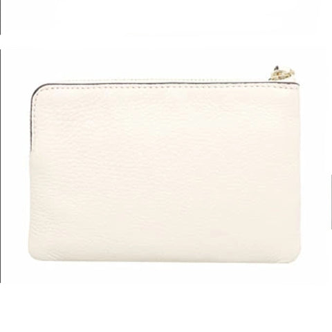 Coach Bag Vintage Vanilla Cream Zip Wristlet Horse Carriage Leather Handbag NEW