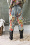 Magnolia Pearl 371 Cotton Floral Pants Applique Miner Denims Wash Pant Blue NEW