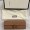 Gucci Interlocking Camelia Wallet Marmont Leather Silver Beige Soft Italy NEW