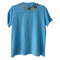 Johnny Was Nicolette V Neck Short Sleeve Ethereal Blue Tee Cotton Shirt Floral Embroidery Top NEW