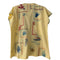 Johnny Was Amalfi Boxy Square Tee Shirt Cotton Embroidery Swing Sunshine Yellow Top NEW