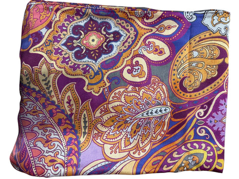 Johnny Was Decklyn Pillowcase Silk Floral Home Zipper Sandalwood Pink Flower NEW