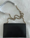 Gucci GG Black Crossbody Handbag Calf Leather Gold Chain Bag Italy New