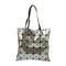 Bao Bao Issey Miyake Platinum Silver Handbag Metallic Rubber Tote Bag NEW