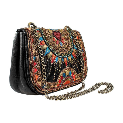 Mary Frances Use Your Imagination Beaded Handbag Embroidered Bag Black Purse NEW