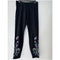 Johnny Was Karime Legging Cotton Floral Embroidery Soft Leggings Pants Black NEW