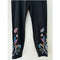 Johnny Was Karime Legging Cotton Floral Embroidery Soft Leggings Pants Black NEW