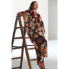 Johnny Was Levi Burnout Kanako Dress Long Dragon Red Flowers Spaghetti Black NEW