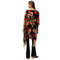 Johnny Was Levi Burnout Velvet Shawl Dragon Red Floral 3/4 Handkerchief Black NEW