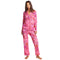 Johnny Was Carly Lobelia Pj Set Long Floral Home Lounge Sleepwear Pink 2 pc NEW