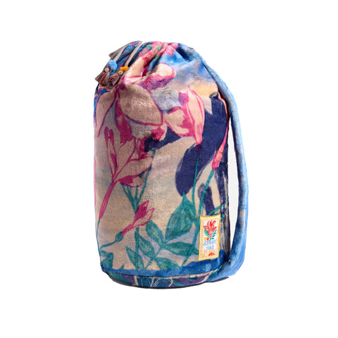 Johnny Was Laurel Canyon Lavandula Cozy Blanket Reversible Floral Blue Home NEW