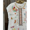 Johnny Was Lemona Dress Floral Embroidery Linen Natural Button Front White NEW