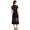 Johnny Was Malaya Short Sleeve Ruffle Hem Dress Og Leopard Cotton Floral Embroidery Brown NEW