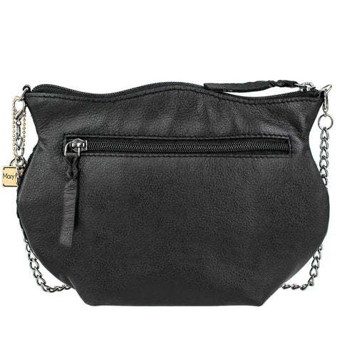 Mary Frances Head Turner Beaded Bag Owl Head Crossbody Zipper Handbag Black Blue Purse NEW