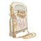Mary Frances Just Married Beaded Car Zip Handbag Wedding Bag Ivory Gold Purse NEW