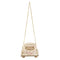 Mary Frances Just Married Beaded Car Zip Handbag Wedding Bag Ivory Gold Purse NEW