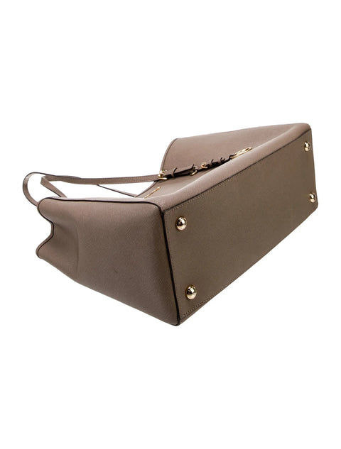 Michael Kors Jet Set Travel Medium Tote Brown Crossbody Handbag Bag Purse New