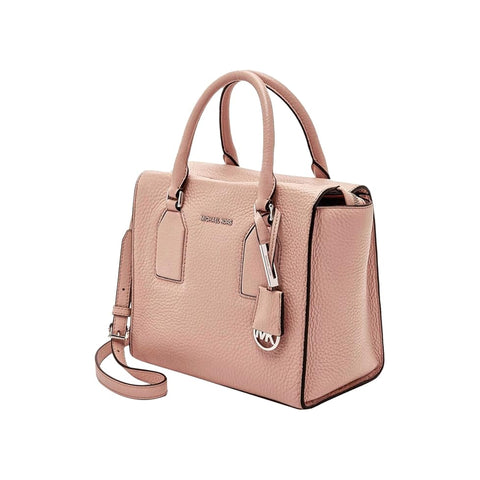 Michael Kors Selby Ballet Medium Satchel Bag Leather Handbag Zip Pink Purse NEW