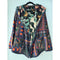 Johnny Was Joan Cozy Sherpa Jacket Monarch Hood Reversible Floral Black Green NEW