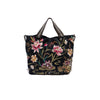 Johnny Was Maisie Linen Tote Bag Animal Floral Embroidery Black Handbag Purse NEW