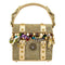 Mary Frances Secret Treasure Chest Beaded Handbag Gold Gems Box Bag Purse NEW