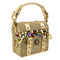 Mary Frances Secret Treasure Chest Beaded Handbag Gold Gems Box Bag Purse NEW