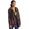 Johnny Was Joan Cozy Sherpa Jacket Monarch Hood Reversible Floral Black Green NEW
